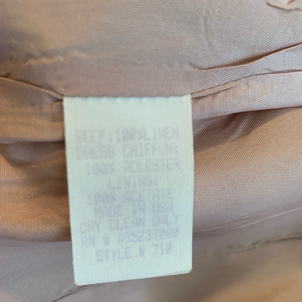 Bergamo by EBI Linen Dress w Jacket, silk lined, size 10 - Picture 11 of 12